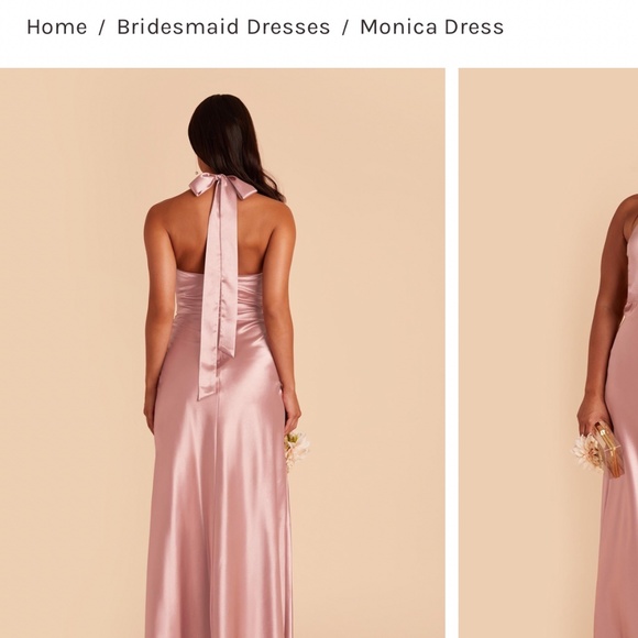 Birdy Grey Monica Dress - Shiny Satin English Rose - Picture 2 of 5